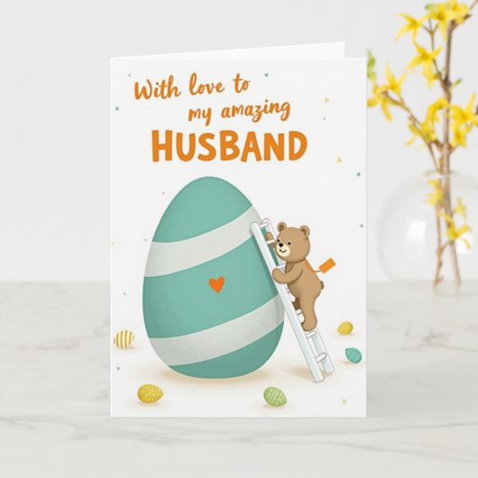 Husband Love Celebration Card カード (黄色い花)