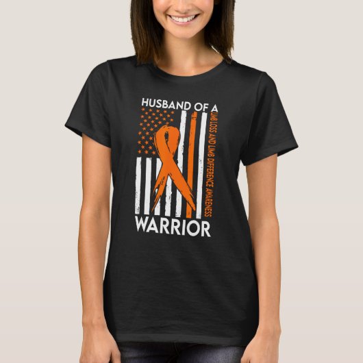 Husband Of A Warrior Limb Loss and Limb Difference Tシャツ (正面)