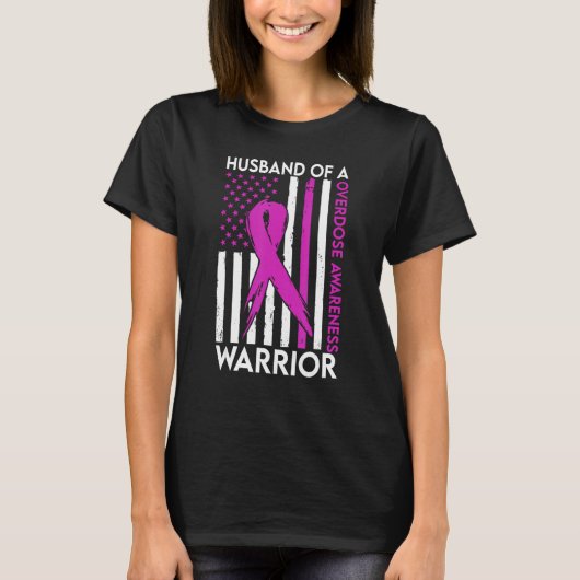 Husband Of A Warrior Overdose Awareness Support Sq Tシャツ (正面)