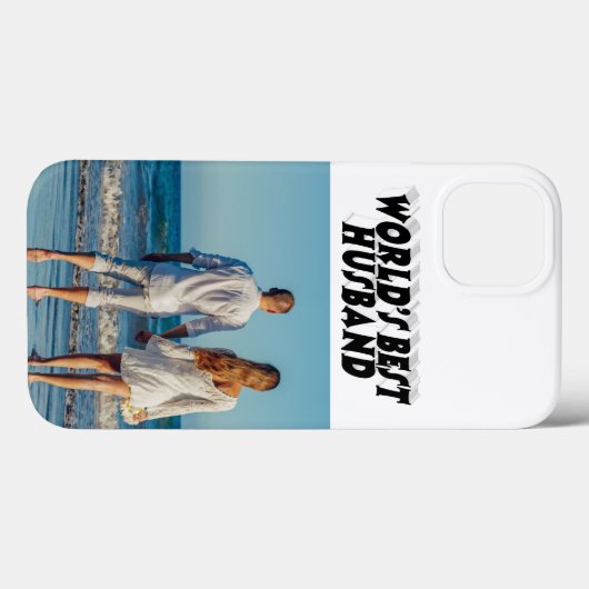 Husband Photo with black text  Case-Mate iPhoneケース (裏面 (横))