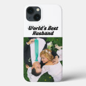 Husband Photo with black text  iPhone Case Case-Mate iPhoneケース (裏面)