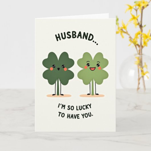 Husband So Lucky Love Card カード (黄色い花)