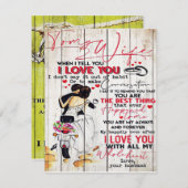 Husband To My Wife Letter | Lovely Present | 招待状 (正面/裏面)