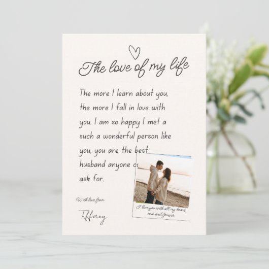 Husband valentines day cards カード (スタンド正面)