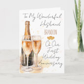 Husband Wedding Anniversary Card カード (正面)