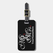 Husband Wife His Hers氏および夫人は最近名前を結婚します ラゲッジタグ (正面縦)