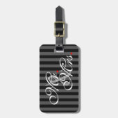 Husband Wife His Hers氏および夫人は最近結婚します ラゲッジタグ (正面縦)