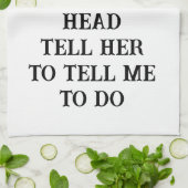 Husband Wife Joke Kitchen Hand Towel キッチンタオル (折り畳み)