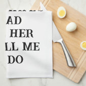 Husband Wife Joke Kitchen Hand Towel キッチンタオル (四つ折り)