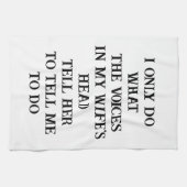 Husband Wife Joke Kitchen Hand Towel キッチンタオル (横)