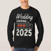 Husband Wife Wedding 2025 Matching Wedding Engagem Tシャツ (正面)