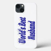 Husband with blue text  iPhone case Case-Mate iPhoneケース (裏面)