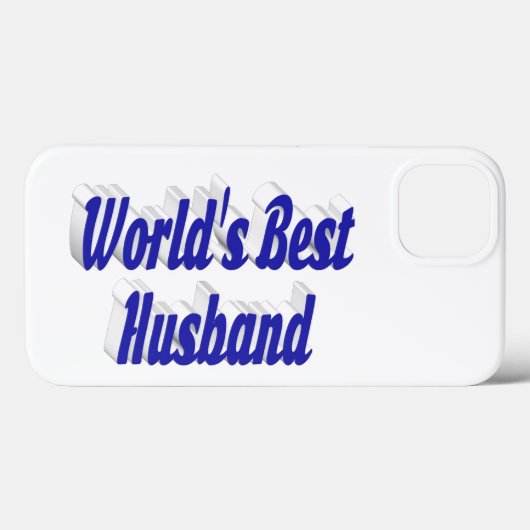 Husband with blue text  iPhone case Case-Mate iPhoneケース (裏面 (横))