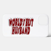 Husband with burgundy text  Case-Mate iPhoneケース (裏面 (横))
