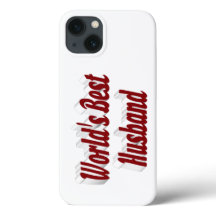 Husband with burgundy text  iPhone case