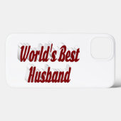 Husband with burgundy text iPhone case Case-Mate iPhoneケース (裏面 (横))
