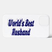 Husband with dark blue text  iPhone case Case-Mate iPhoneケース (裏面 (横))