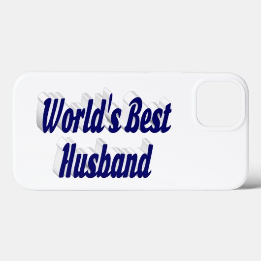 Husband with dark blue text  iPhone case Case-Mate iPhoneケース (裏面 (横))