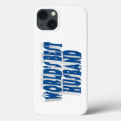 Husband with sea blue text  Case-Mate iPhoneケース (裏面)