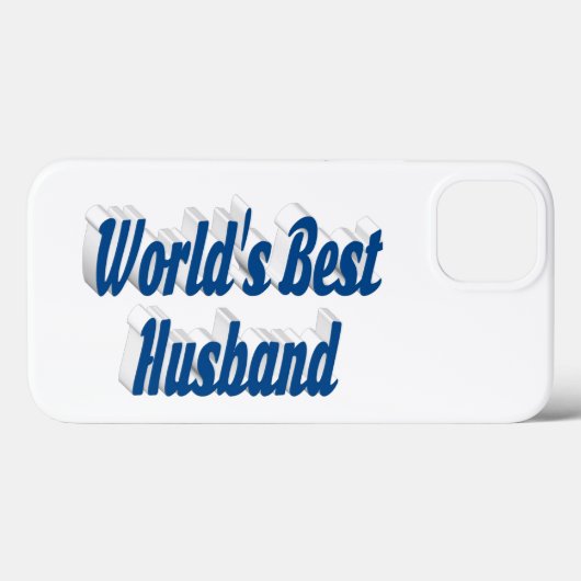 Husband with sea blue text  iPhone case Case-Mate iPhoneケース (裏面 (横))