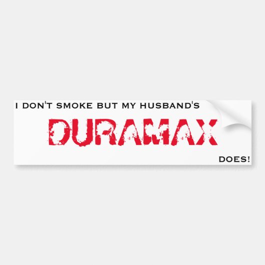 HUSBANDS_DURAMAX_SMOKES バンパーステッカー (正面)