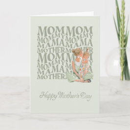Husband's Mother's Day Card to Wife and Daughter カード