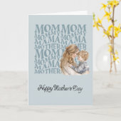 Husband's Mother's Day Card to Wife and Son カード (黄色い花)