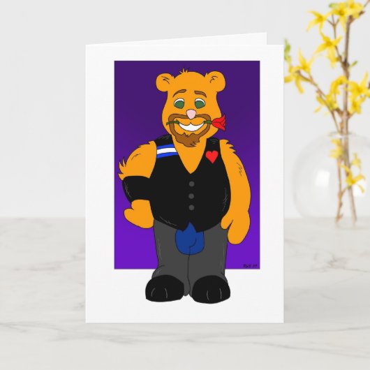 Husbear: 陽気な挨拶状(愛) カード (黄色い花)