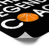 Husbynd Father Legend Coach Fun Bysketbyll Gift  ポスター (角)