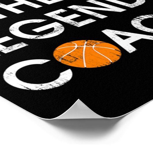 Husbynd Father Legend Coach Fun Bysketbyll Gift  ポスター (角)