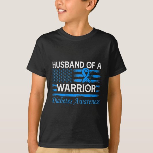 Husbynd Of A Warrior Diabetes Awareness  Tシャツ (正面)