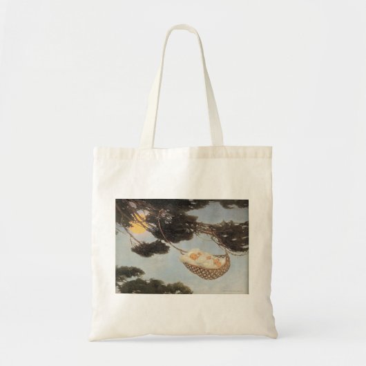 Hush-a-Bye、ベビー子供部屋ライムバッグ トートバッグ (正面)