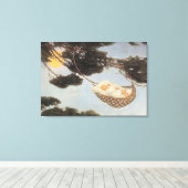 Hush-a-Bye、ベビー子供部屋韻 キャンバスプリント (インサイチュ (ウッドフロア))