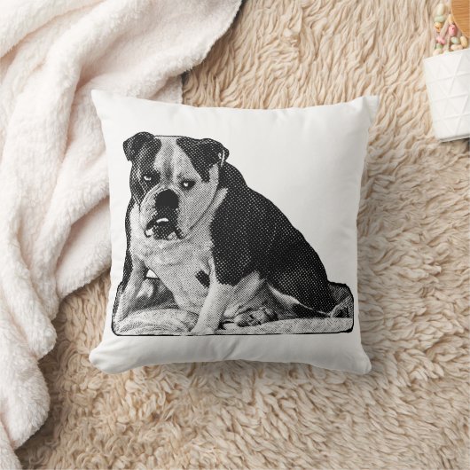 Hush Hour, Bulldog Mood クッション (ブランケット)