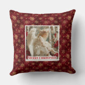 Hushed Cozy Angel Victorian Christmas Pillow Gift クッション (裏面)