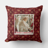 Hushed Cozy Angel Victorian Christmas Pillow Gift クッション (正面)