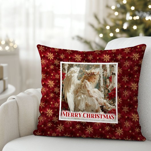 Hushed Cozy Angel Victorian Christmas Pillow Gift クッション