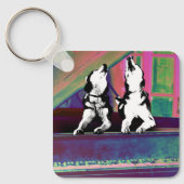 Huskies Howlin' Blues Keychain キーホルダー (正面)
