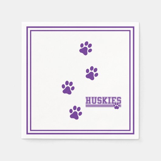 Huskies Paper スタンダードカクテルナプキン (正面)