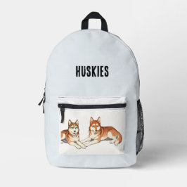 Husky backpack プリントバックパック