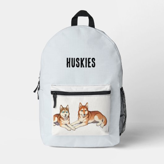 Husky backpack プリントバックパック (正面)