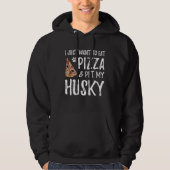 Husky Dog  Pizza  Dog Mom パーカ (正面)