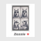 Husky Dog Portrait シール (シート)