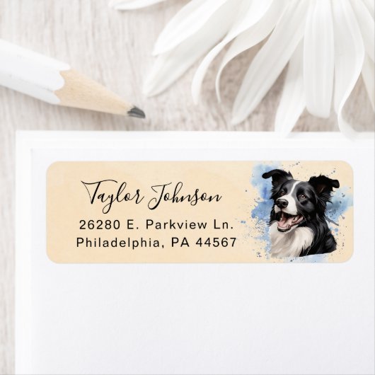 Husky Dog Return Address Label ラベル (インサイチュ)