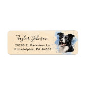 Husky Dog Return Address Label ラベル (正面)
