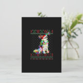 Husky Dog Ugly Sweater Christmas Puppy Dog Lover P 招待状 (スタンド正面)