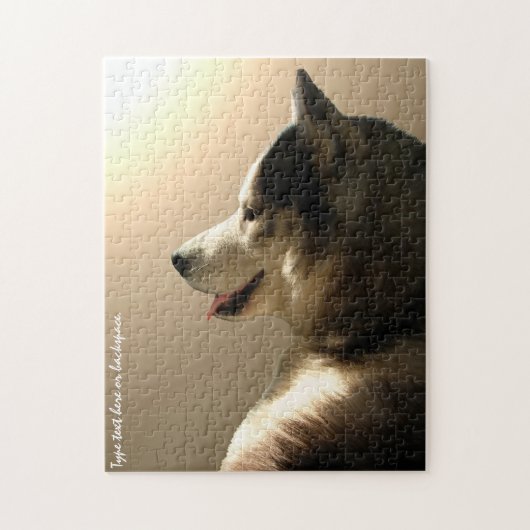 Husky Eyes Puzzle Personalized Sled Dog Puzzles ジグソーパズル (縦)