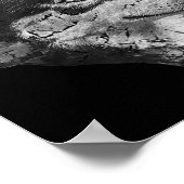 Husky Face Cute Dog Lover Men Women Black White  ポスター (角)