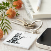  Husky Fist Bump Tee – Loyalty Meets Style キーホルダー (正面右)