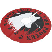 Husky-Glück läuft auf vier Pfoten ブラッシュドポリエステルツリースカート (アングル)